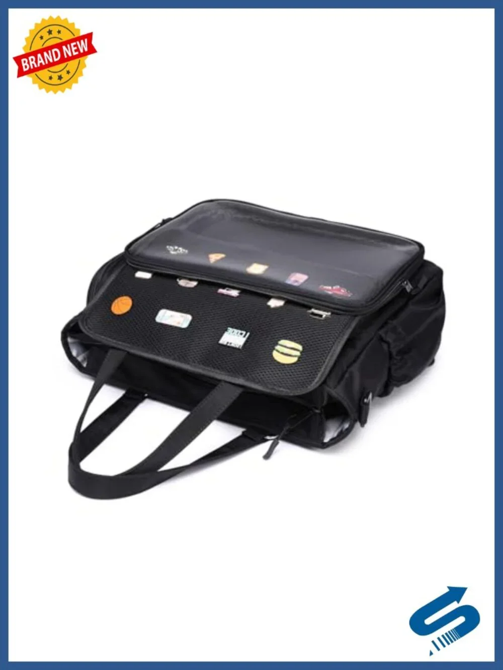 3-in-1 Ita Bag Pin Display Crossbody Backpack Nylon Laptop Compartment Anime